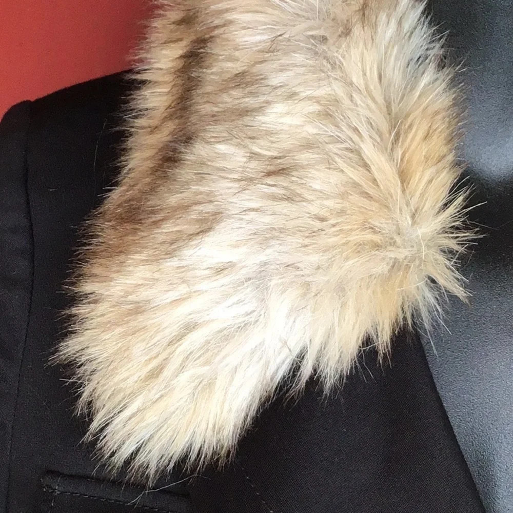 NWOT ANN TAYLOR LOFT FUR COLLAR JACKET SIZE S - Picture 3 of 5